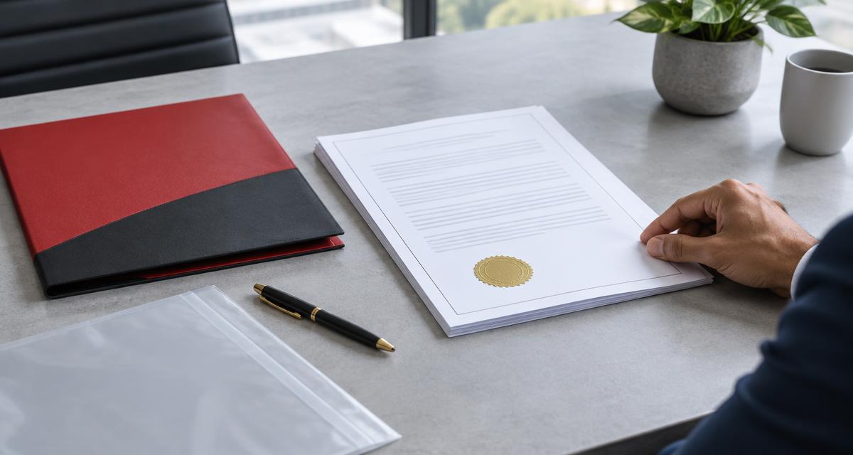 Incorporated company documents being reviewed on an office desk